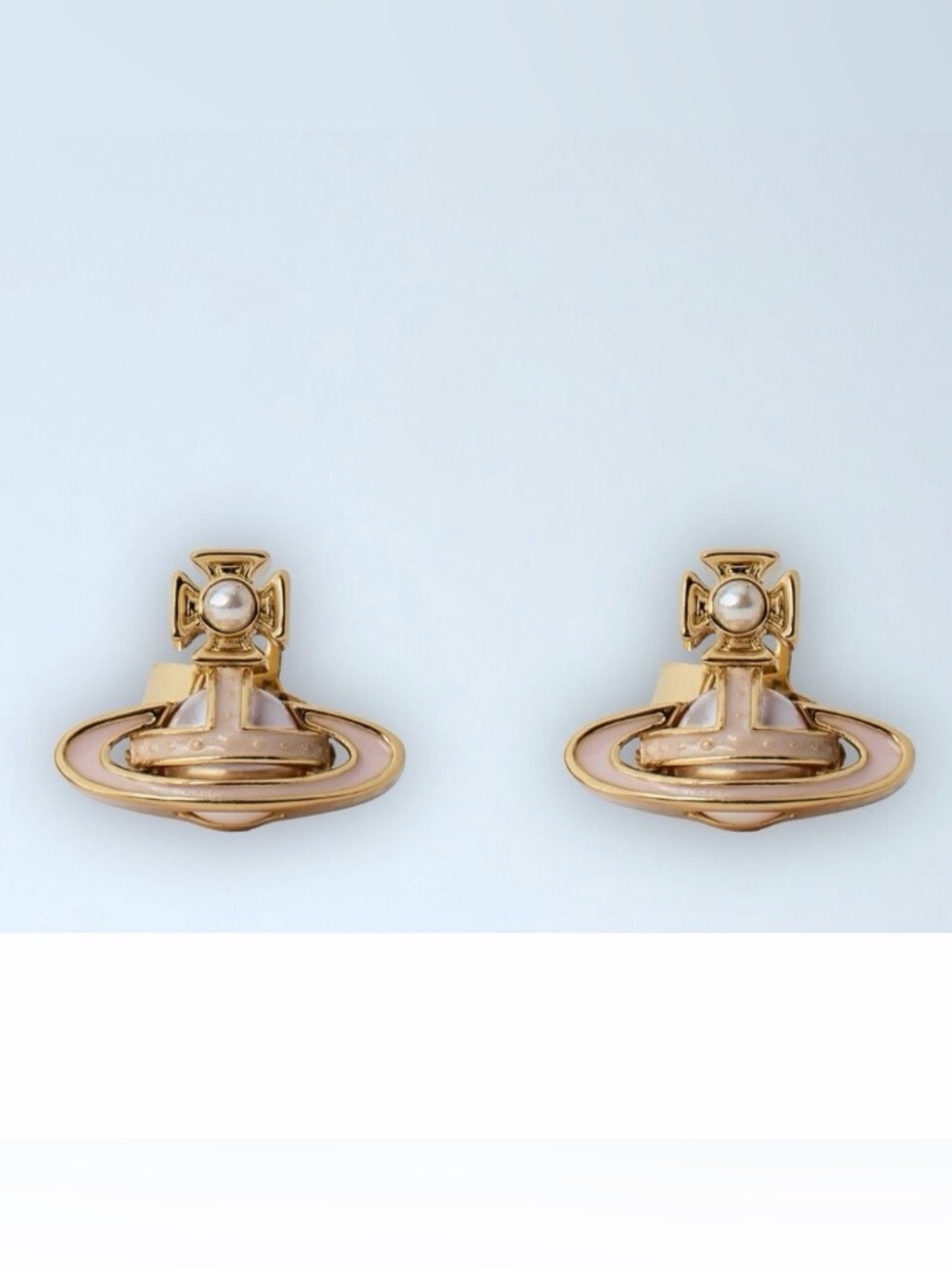 VIVIENNE WESTWOD Orb pearl stud earrings